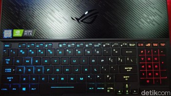 Ada tiga varian Nvidia GeForce RTX sekaligus yang dimiliki perangkat ini. (Foto: Muhamad Imron Rosyadi/detikINET)  