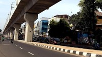 Penampakan ruas jalan di kawasan Fatmawati hingga Panglima Polim, Jakarta, kamis (11/4/2019).