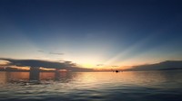 Indahnya sunset dilihat dari atas kapal (My Trip My Adventure)