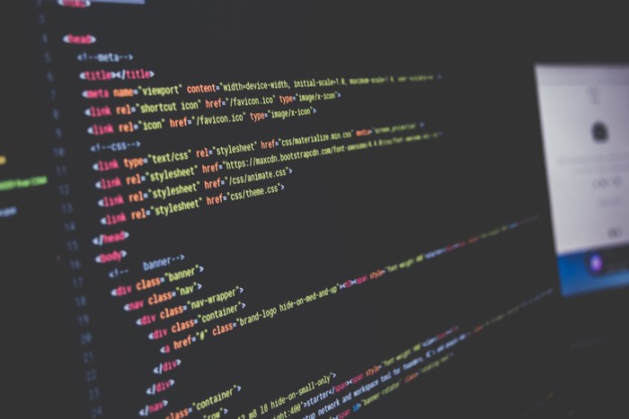 Ilustrasi coding, ilustrasi teks editor