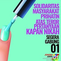 Solidaritas masyarakat prihatin atas teror pertanyaan kapan nikah segera gabung 01. Foto: instagram @teplete