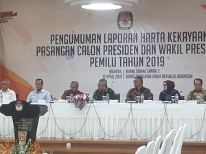 KPU Umumkan Laporan Kekayaan Jokowi-Maruf dan Prabowo-Sandiaga