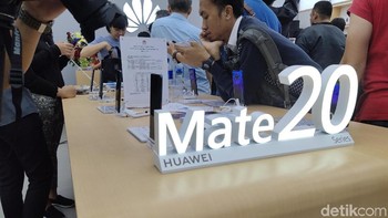 Smartphone seri Mate 20 juga bisa dibeli dan dicoba langsung di toko ini. Foto: Virgina Maulita Putri/detikINET