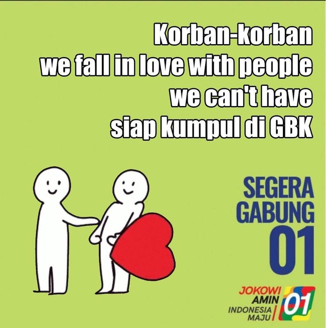 Korban-korban we fall in love with people we cant have siap kumpul di GBK. Foto: instagram @teplete