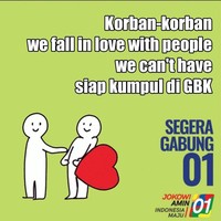 Korban-korban we fall in love with people we cant have siap kumpul di GBK. Foto: instagram @teplete