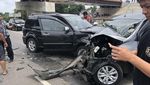 Foto: 4 Mobil Rusak Berat Usai Kecelakaan Beruntun di Tol Pondok Ranji