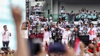 Sejumlah musisi meramaikan Konser Putih Bersatu di GBK, Jakarta, Sabtu (13/4/2019).