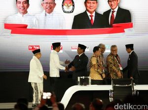 Real Count KPU Minggu Pagi: Jokowi 54,32%-Prabowo 45,68%
