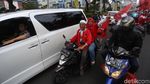 Gaspol Konvoi Massa Pro Jokowi-Maruf Padati Jalan Sudirman