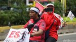 Gaspol Konvoi Massa Pro Jokowi-Maruf Padati Jalan Sudirman