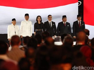 Awali Debat, Jokowi Vs Prabowo Saling Sanggah soal Stabilitas Harga