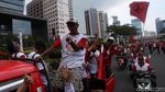 Gaspol Konvoi Massa Pro Jokowi-Maruf Padati Jalan Sudirman