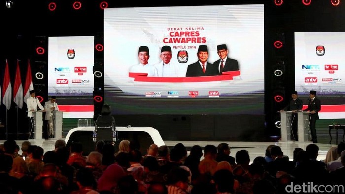 Debat Kelima Pilpres 2019 Debat Kelima Pilpres 2019 di Hotel Sultan, Jakarta, Sabtu (13/4/2019).