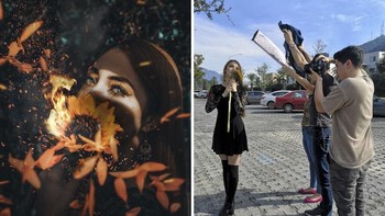 Bantuan teman juga diperlukan untuk mendukung foto yang keren. (Foto: Instagram/omahi_)