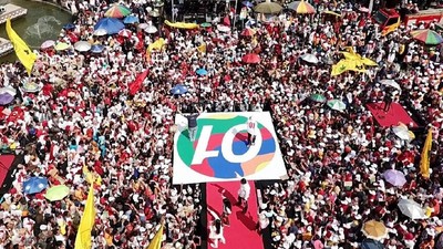Ribuan Massa di Lampung juga Ramaikan Kampanye Terakhir