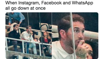 Sergio Ramos pun cuma bisa manyun karena semua layanan medsos favorit tak dapat diakses. Foto: istimewa