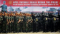 Apel juga digelar sebagai bentuk kesiapan TNI-Polri untuk mengamankan TPS pada Pemilu 2019.