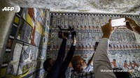 Dilansir dari AFP, Minggu (14/4/2019), ini adalah makam dari Khuwy, pejabat terhormat dari Dinasti Ke-5 Mesir (2465 SM-2323 SM). (Mohammed El Shahed/AFP)