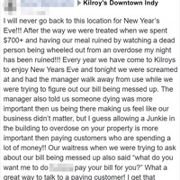 Seorang pegawai salon sedang menghabiskan malam Tahun Baru di sebuah restoran. Namun ia tak senang dengan pengalaman makan di sana dan curhat di Facebook. Selera makanku rusak melihat orang mati dibawa karena overdosis membuat malamku berantakan!!! Ternyata yang dimaksud adalah wanita 70 tahun yang mendapat serangan jantung saat sedang makan di restoran itu. Publik pun menghujat si pegawai hingga terdengar sampai ke pemilik salon yang langsung memecatnya. Selain kehilangan pekerjaan, wanita itu juga hilang dari media sosial. Foto: Ist.