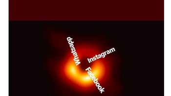 Facebook, Instagram dan WhatsApp seolah tertelan lubang hitam. Foto: istimewa