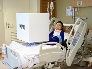 Melly Goeslaw hingga Ashanty Semangati Ani Yudhoyono yang Nyoblos di Ranjang RS
