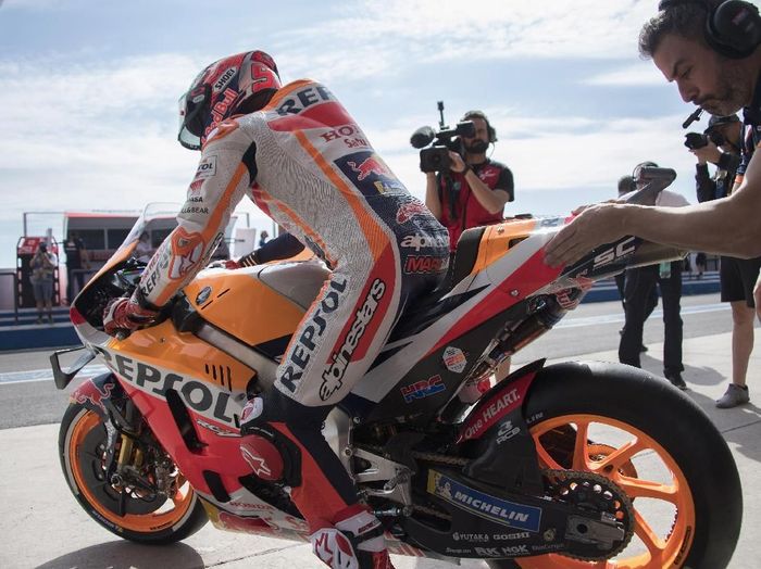 Marc Marquez di paddock Repsol Honda. (Foto: Mirco Lazzari gp/Getty Images) Marc Marquez di paddock Repsol Honda. (Foto: Mirco Lazzari gp/Getty Images)