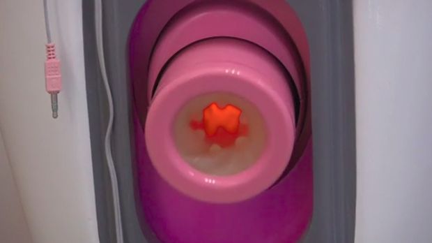 Mesin pengekstrak sperma dari depan.