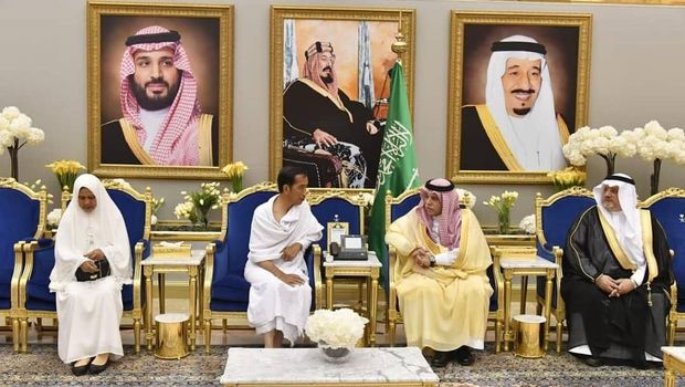 Sebelum ke Mekah, Jokowi bertemu Raja Salman di Riyadh