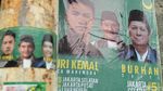Stiker Kampanye Masih Mejeng di Kawasan Gandaria