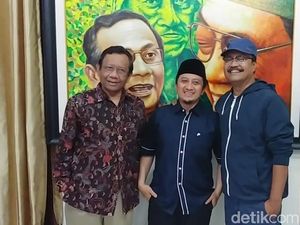 Yusuf Mansur Silaturahmi ke Mahfud Md dan Gus Ipul
