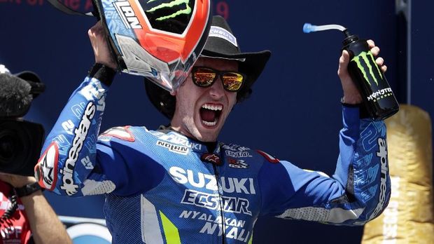 Alex Rins mengalahkan Valentino Rossi di MotoGP Amerika Serikat 2019.