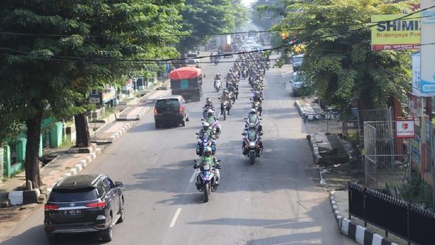 Amankan Pemilu, TNI-Polri Konvoi Keliling Purwakarta