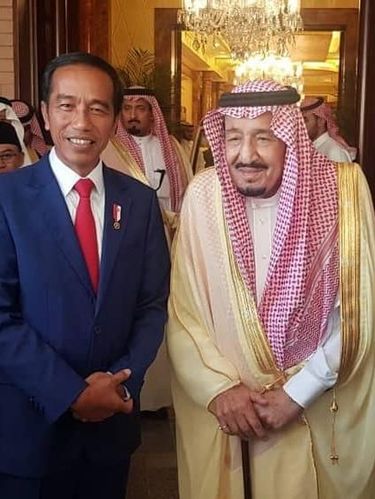 Presiden Jokowi dan Raja Salman.