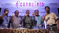 Diskusi bertema Cegah Pemilu Curang, Ayo Jaga TPS dihadiri oleh Majelis Nasional Komite Independen Pemantau Pemilu (KIPP) Indonesia Standarkia Latief, Co-Founder Ayo Jaga TPS James Falahudin, Direktur Eksekutif Voxpol Centre Research & Consulting Pangi Syarwi Chaniago, dan Founder Indotelko Forum Doni Ismanto Darwin.