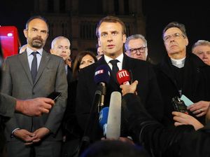 Presiden Macron: Kita akan Bangun Kembali Gereja Notre Dame Bersama-sama