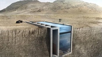 Rumah Casa Brutale, di Beirut, Libanon ini menawarkan sensasi tinggal di rumah yang menggantung di ujung tebing. Konstruksi bangunan rumah ini dimulai Juli 2016 dan selesai di 2018. Foto: via Trend Chaser