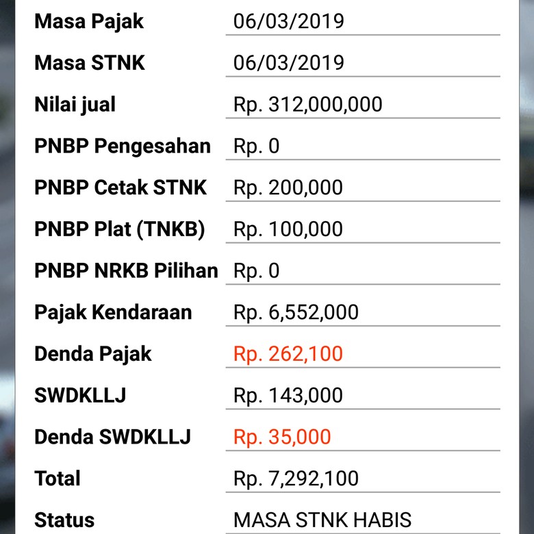 Foto: Screenshot Cek Ranmor DKI Foto: Screenshot Cek Ranmor DKI