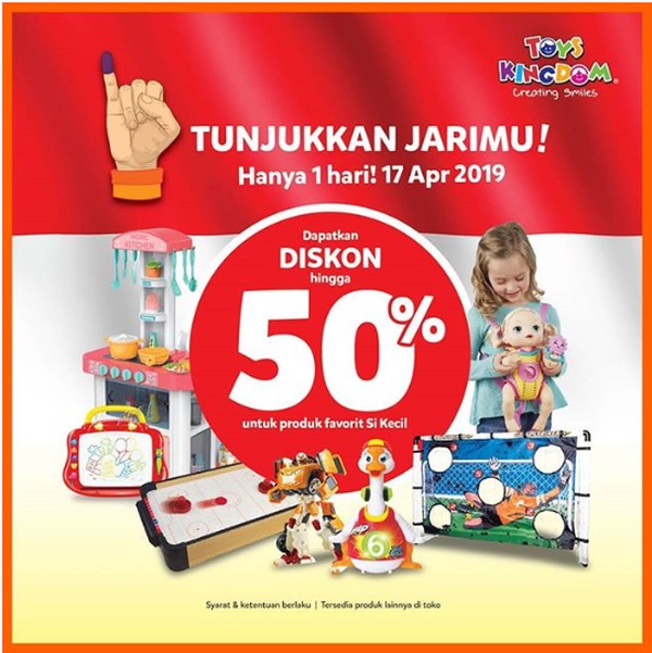 H M Hingga Toys Kingdom 15 Brand yang Beri Diskon Pemilu 2019