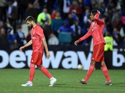 Madrid mempunyai rekor pertahanan yang buruk di periode kedua Zinedine Zidane. Los Blancos sudah kebobolan enam gol dalam lima pertandingan. (Foto: Denis Doyle/Getty Images)