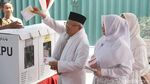 Momen Maruf Amin Saat Nyoblos di TPS 051