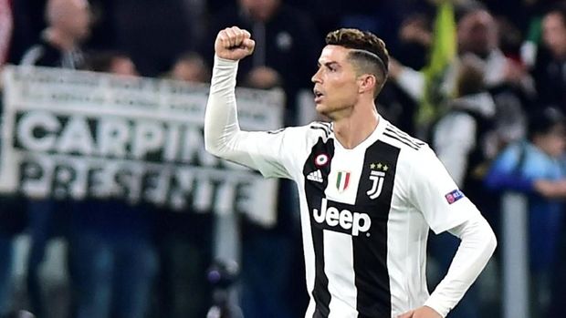 Cristiano Ronaldo sempat membawa Juventus unggul di babak pertama.