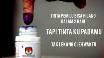 Tinta ku padamu tak lekang waktu. Foto: internet