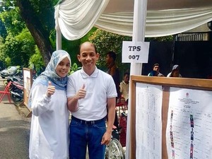Senangnya Wamen ESDM Arcandra Tahar Nyoblos di Tanah Air
