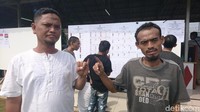 Warga binaan yang punya hak pilih terpantau antre untuk mencoblos.