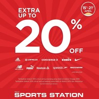 Ingin mencari yang pilihan yang lebih banyak? Sports Station bisa jadi destinasi Anda cari sepatu baru setelah nyoblos pemilu 2019. Hingga 21 April, Anda bisa mendapat ekstra diskon 20% untuk brand Converse, New Balance, Puma, hingga Reebok. Foto: Instagram
