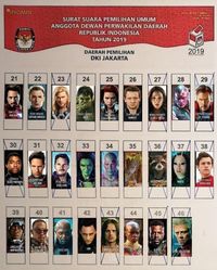 Meme surat suara dengan foto para Avengers.