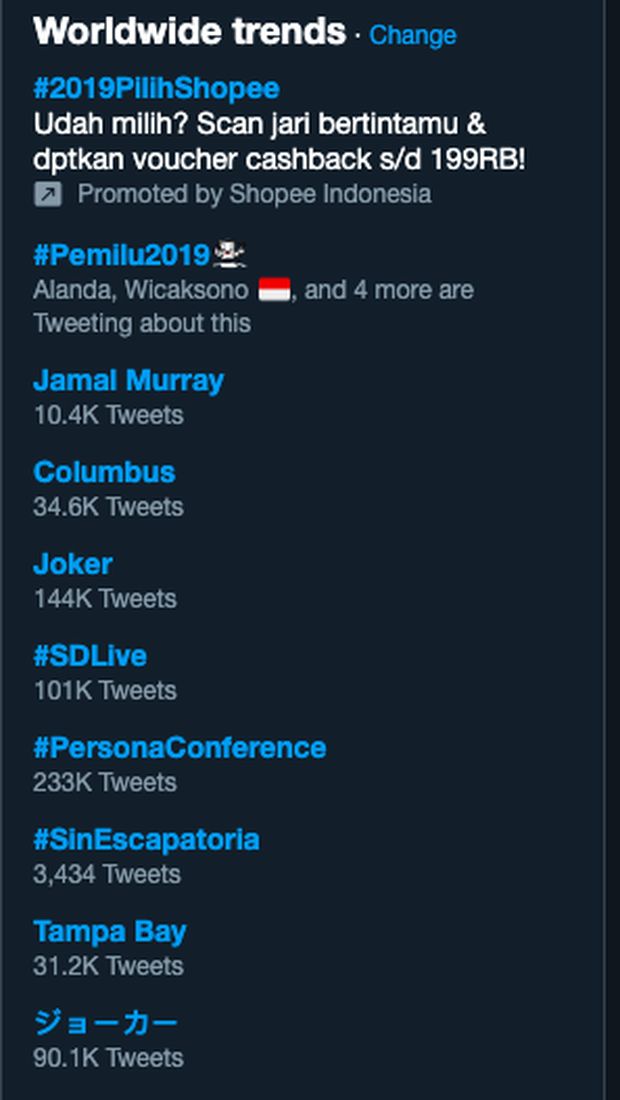 #Pemilu2019 Mendunia! 