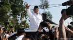 Salam Hormat Prabowo Usai Nyoblos di Bogor