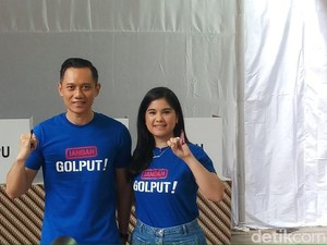 AHY-Annisa Pohan Kompak Berkaus Jangan Golput Saat Nyoblos