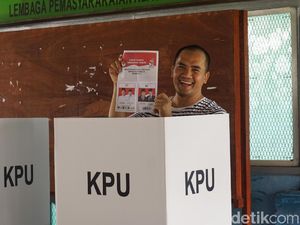Semringah! Saipul Jamil Nyoblos di LP Cipinang